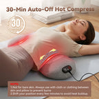 3-In-1 Lumbar Support System with Vibration, Heat & Air Cushion Lift - Ergonomic Lower Back Pillow for Office Chair And Car to Soothe Stiffness And Muscle