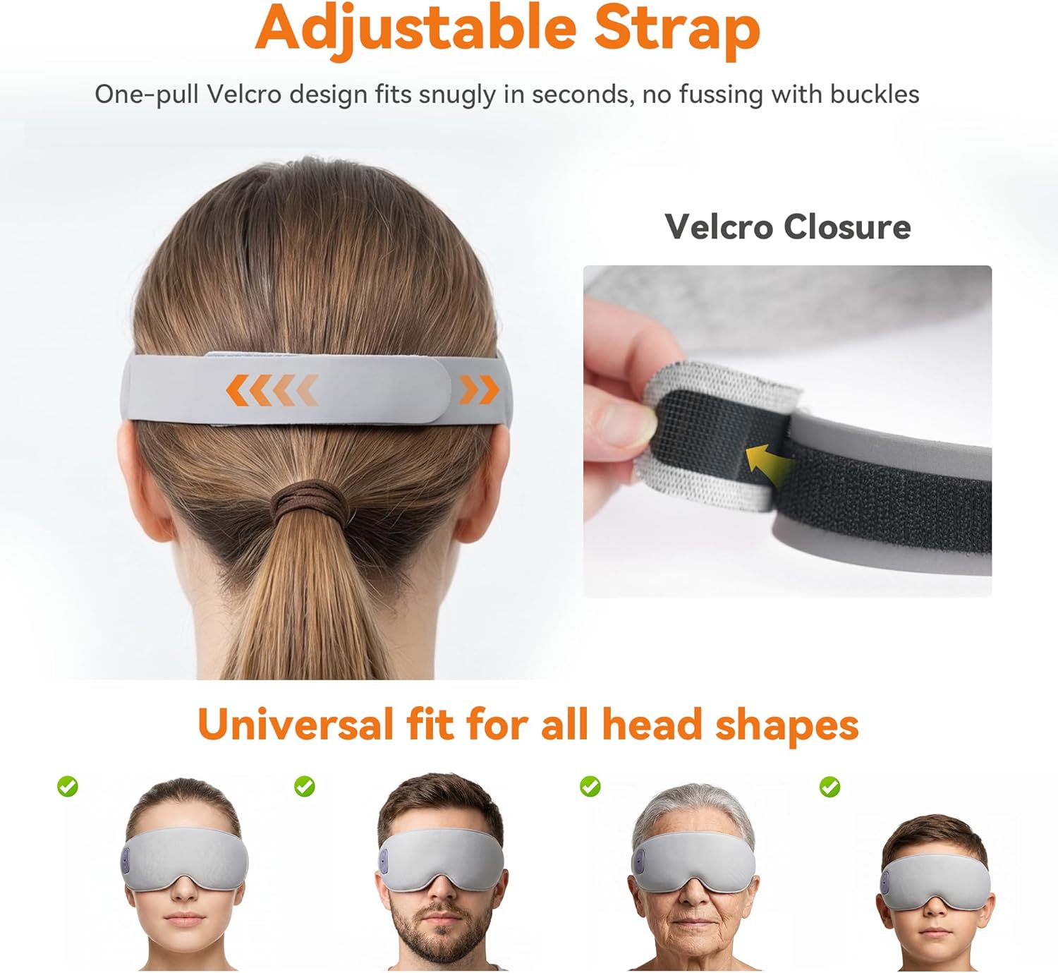 Heated Eye Mask Cordless Relieves Dry Eyes Fatigue, Blepharitis & Stye | Premium Fabric Skin-Friendly,Cordless，3 Heat Settings, Rechargeable, Ideal Gift for Women Men