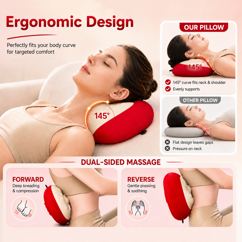Electric Back Massager with Heating, Electronic Massage & Vibration, Adjustable Lift Back Stretcher Cushion for Home Office Chair, Bed & Sofa, Waist Relaxation Massager with 3 Heat Levels & Auto Modes